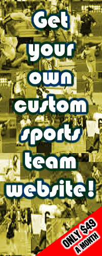 custom sports team websites for $49 per month